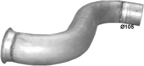 Труба проміжна Renault Premium 01/01- din 66124 POLMO POLMOSTROW 70.14