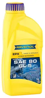 Масло трансмиссионное минеральное EPX SAE 80W GL-5, 1л RAVENOL 1223201001