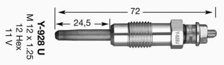 Свечи накаливания/свечи нагрева NGK 4389