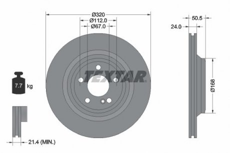 Тормозной диск TEXTAR 92317305 (фото 1)