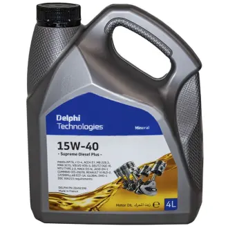 Моторное масло Supreme Diesel Plus 15W-40 минеральное 4 л DELPHI 28492396