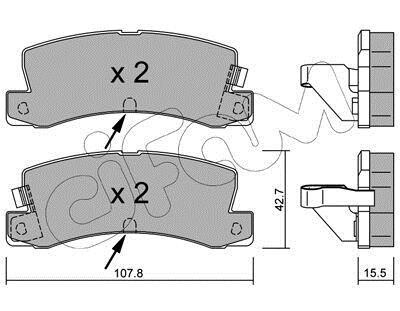 Колодки тормозные задние. Avensis/Corolla/Camry/Corona/Celica/Carina/RX/ES 87-07 CIFAM 822-161-2