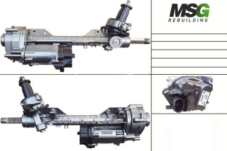 Рульова рейка з ЕПК BMW X1 E84 09-15, BMW 3 E90-93 05-12, BMW 1 E81-88 04-11 LA Rebuilding BW407.NLR0.R MSG BW407NLR0R