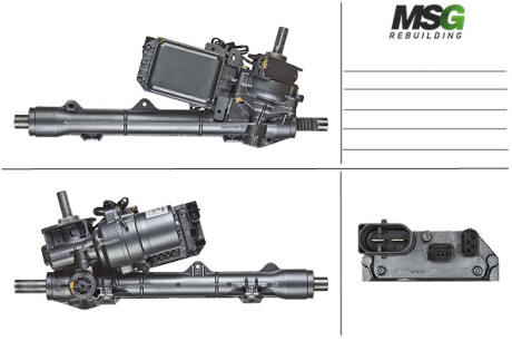 Рульова рейка з ЕПК Peugeot 207 06-15, Citroen C3 Picasso 09-17 Rebuilding PE404.NLF0.R MSG PE404NLF0R (фото 1)