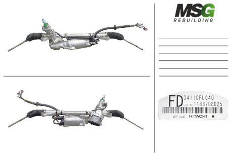 Рульова рейка з ЕПК Subaru XV 17-, Subaru Impreza 16-23 Rebuilding SU406.NL00.R MSG SU406NL00R (фото 1)