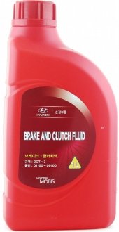 Гальмівна рідина Hyundai/Kia Brake Fluid DOT 3 1 л MOBIS 0110000100