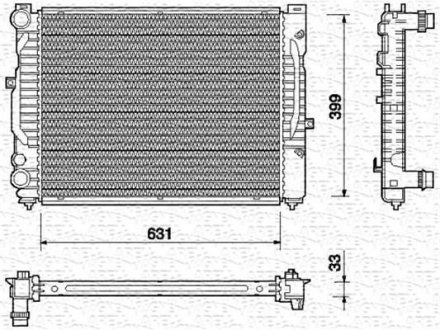 Радиатор, охлаждение двигателя MAGNETI MARELLI 350213712000 (фото 1)