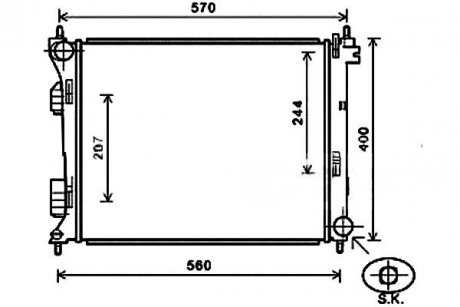 Радиатор охлаждения HYUNDAI SOLARIS (2011) 1.6 CVVT STARLINE HY2274