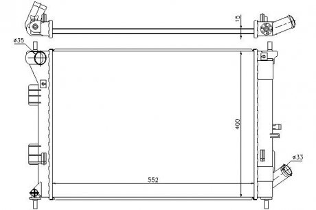 Радиатор охлаждения HYUNDAI ELANTRA (2011) 1.8 CVVT STARLINE HY2335