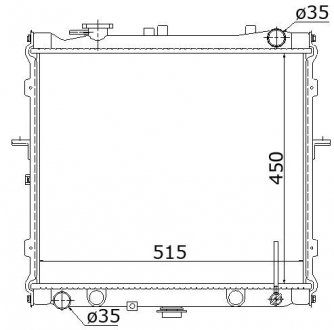 Радиатор охлаждения KIA SPORTAGE (1995) 2.0 STARLINE KAA2022