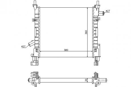Радіатор охолодження FORD KA (1997) 1.3 STARLINE FD2373