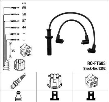 Комплект кабелів запалювання NGK RC-FT603