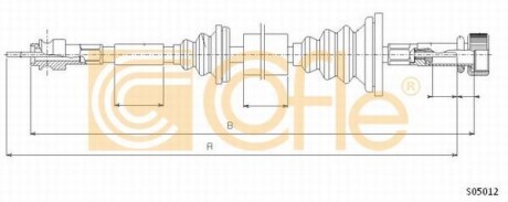 Тросик спидометра COFLE S05012