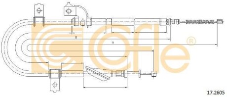 Трос ручника COFLE 17.2605