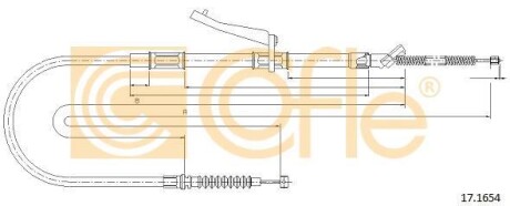 Трос ручника COFLE 17.1654