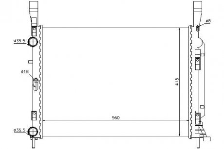 Радиатор охлаждения RENAULT KANGOO (2008) 1.5 DCI 70 STARLINE RTA2469