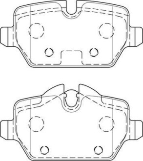 BMW Гальмівні колодки задн.E87 (1-serie), E90(3-serie) JURID 573755J