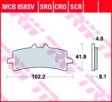 Гальмівна колодка (диск) TRW TRW MCB858SCR (фото 1)