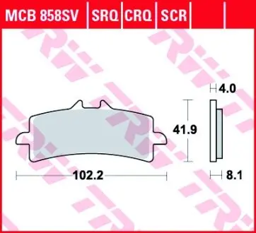 Тормозная колодка (диск) TRW TRW MCB858SCR