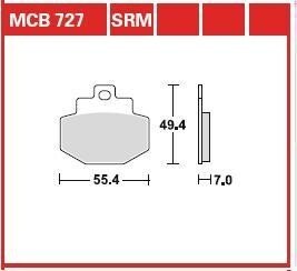 Тормозная колодка (диск) TRW TRW MCB727SRM (фото 1)