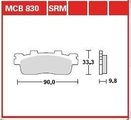 Гальмівна колодка (диск) TRW TRW MCB830SRM