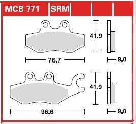 Тормозная колодка (диск) TRW MCB771SRM