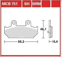 Гальмівна колодка (диск) TRW TRW MCB751SRM