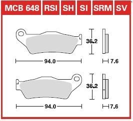 Тормозная колодка (диск) TRW TRW MCB648SRM