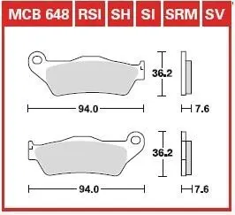 Тормозная колодка (диск) TRW TRW MCB648SRM