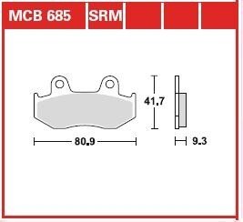 Гальмівна колодка (диск) TRW MCB685SRM (фото 1)