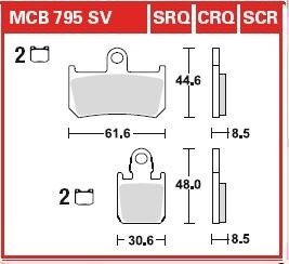 Гальмівна колодка (диск) TRW TRW MCB795CRQ