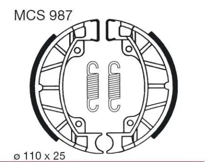 Тормозная колодка (барабан)) TRW TRW MCS987