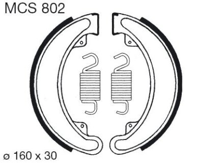 Гальмівна колодка (барабан))) TRW TRW MCS802