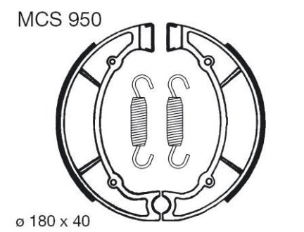 Тормозная колодка (барабан)) TRW TRW MCS950