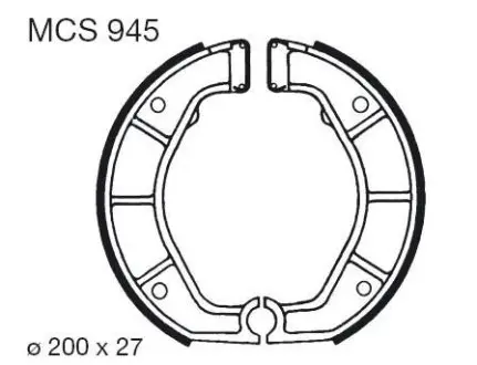 Тормозная колодка (барабан)) TRW TRW MCS945