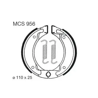 Тормозная колодка (барабан)) TRW TRW MCS956