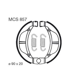 Гальмівна колодка (барабан))) TRW TRW MCS857