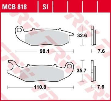 Гальмівна колодка (диск) TRW TRW MCB818SI (фото 1)