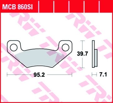 Гальмівна колодка (диск) TRW TRW MCB860SI (фото 1)