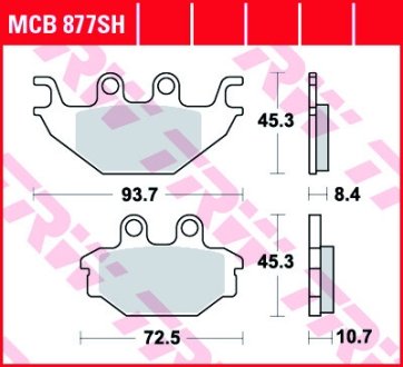 Гальмівна колодка (диск) TRW TRW MCB877SH