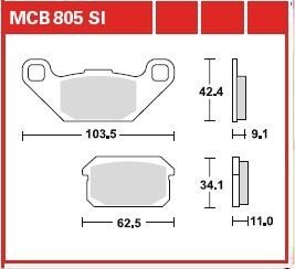 Гальмівна колодка (диск) TRW TRW MCB805SI