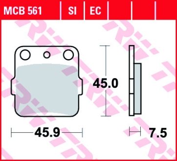 Гальмівна колодка (диск) TRW TRW MCB561EC