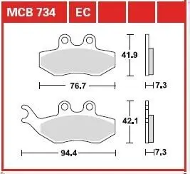 Тормозная колодка (диск) TRW TRW MCB734EC