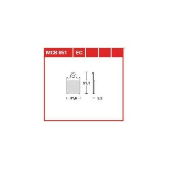 Гальмівна колодка (диск) TRW TRW MCB651EC (фото 1)