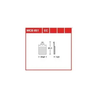 Тормозная колодка (диск) TRW TRW MCB651EC