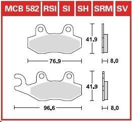 Гальмівна колодка (диск) TRW TRW MCB582SV