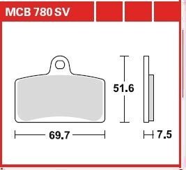 Гальмівна колодка (диск) TRW TRW MCB780SV (фото 1)