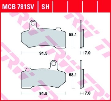 Гальмівна колодка (диск) TRW TRW MCB781SH