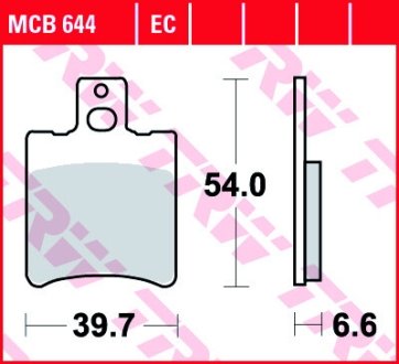 Гальмівна колодка (диск) TRW TRW MCB644EC