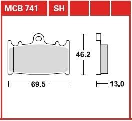 Гальмівна колодка (диск) TRW TRW MCB741SH